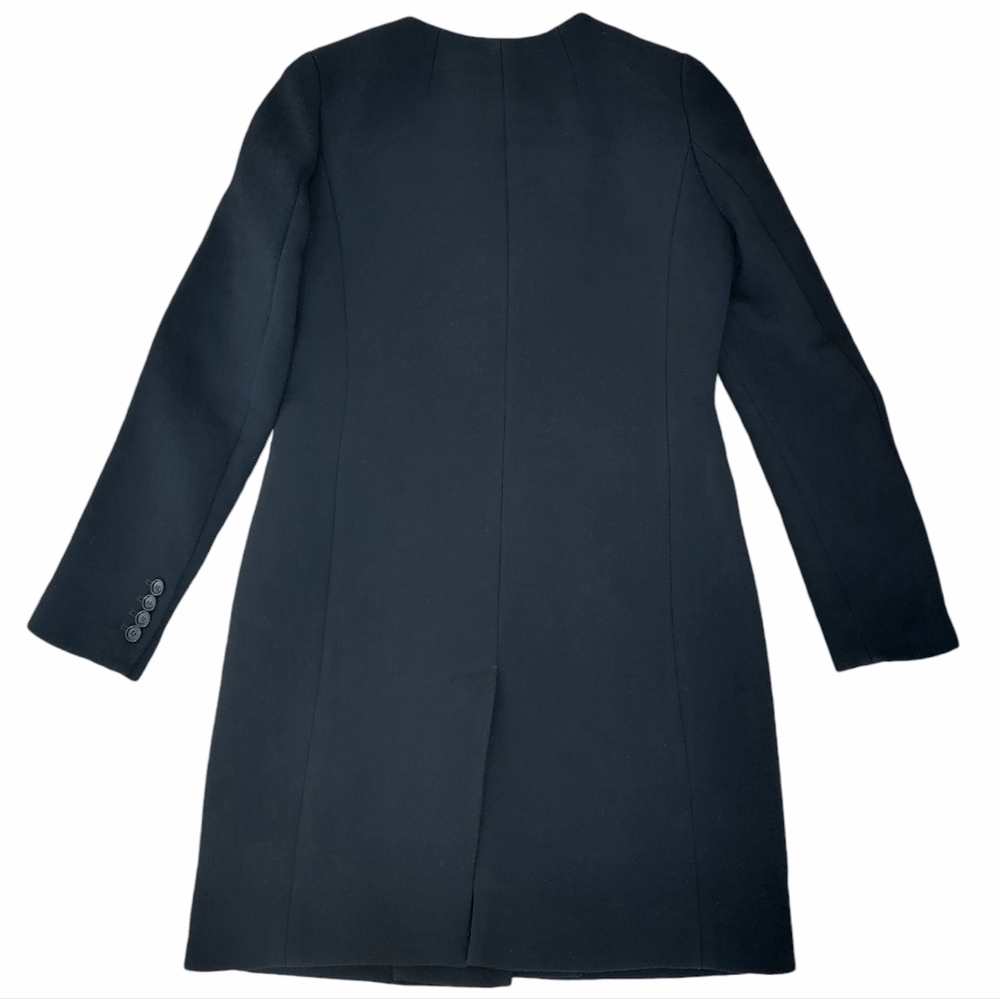 J.Crew Lady’s Symphony Top Coat Black Italian Double-Cloth Wool Blend Si… - Picture 7 of 16